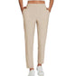 👖 50% OFF NOW! 💐Women's High‑Waisted Elastic Pants with Zipper Pockets – Stretchy Wrinkle‑Resistant Cropped Trousers