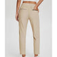 👖 50% OFF NOW! 💐Women's High‑Waisted Elastic Pants with Zipper Pockets – Stretchy Wrinkle‑Resistant Cropped Trousers