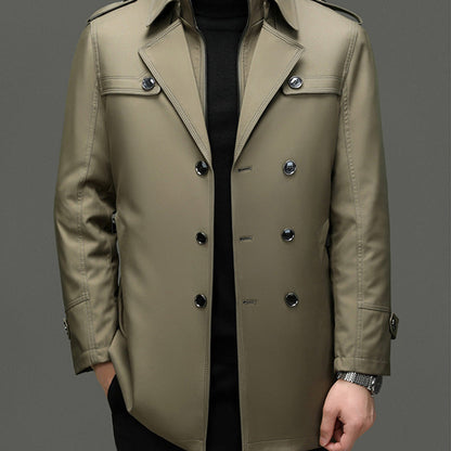 🔥59% discount🔥Men's Medium-Length Trench Coat with Detachable Inner🔥 Free Delivery