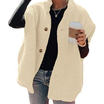 🍂 Women’s Cosy Teddy Fleece Stand Collar Gilet – Versatile Layering Piece For Everyday Wear