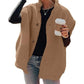 🍂 Women’s Cosy Teddy Fleece Stand Collar Gilet – Versatile Layering Piece For Everyday Wear