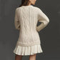 💗LAST DAY -50% OFF💗Women's Cable-Knit Mini Sweater Dress