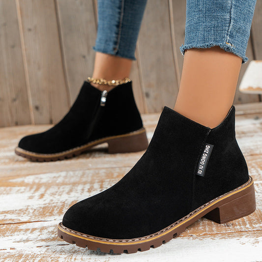 Women's Side Zipper Low Heel Ankle Boots✨𝘉𝘶𝘺 𝘢𝘯𝘺 2 𝘢𝘯𝘥 𝘨𝘦𝘵 𝘢𝘯 𝘦𝘹𝘵𝘳𝘢 8% 𝘥𝘪𝘴𝘤𝘰𝘶𝘯𝘵