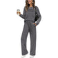 🥳💞50K+ SOLD⏳Limited-time 60% off⏰Women's Crew Neck Top & Drawstring Pants Set👚👖