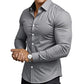 💖Black Friday Mega Deal – 50% off!💖 ⏰Men's Solid Color Lapel Long Sleeve Button-Down Shirts