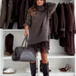 ❄️Black Friday Sale 50% OFF!!⚡Turtleneck Sweater Mini Dress Set