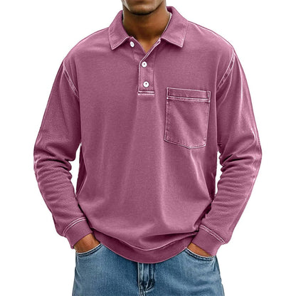 🍂✨ Men's Casual Long Sleeve Shirt With Pocket
