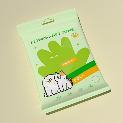 🐾 BUY 2 GET 3! 🧤 RINSE-FREE PET GLOVES - Deep Cleans & Deodorizes in One Step, Soft Silicone Tips for Massage, Safe for Cats and Dogs 🐶🐱✨