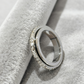 💖Black Friday Mega Offer - 50% off!💖Titanium steel rotating spinner ring with cubic zirconia💖