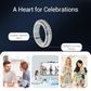 💖Black Friday Mega Offer - 50% off!💖Titanium steel rotating spinner ring with cubic zirconia💖