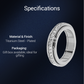 💖Black Friday Mega Offer - 50% off!💖Titanium steel rotating spinner ring with cubic zirconia💖