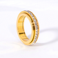 💖Black Friday Mega Offer - 50% off!💖Titanium steel rotating spinner ring with cubic zirconia💖