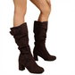 👢Women's Suede Mid-Calf Boots with Buckle Detail