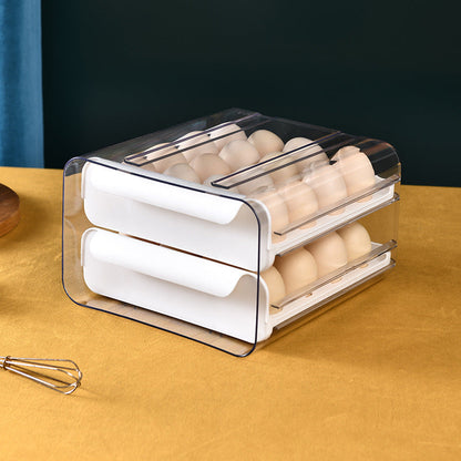 🔥Extendable, refrigerator-safe egg tray - stacks up to 32 eggs