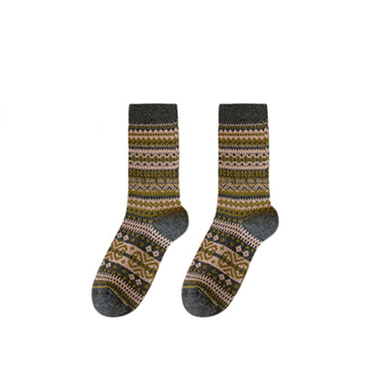 Hot Sale Deals-3Pairs Retro Ethnic Style Socks