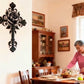 ✝️🌹Elegant Rose Cross Metal Wall Decoration