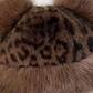Women’s Retro Leopard Print Bear Ear Hat