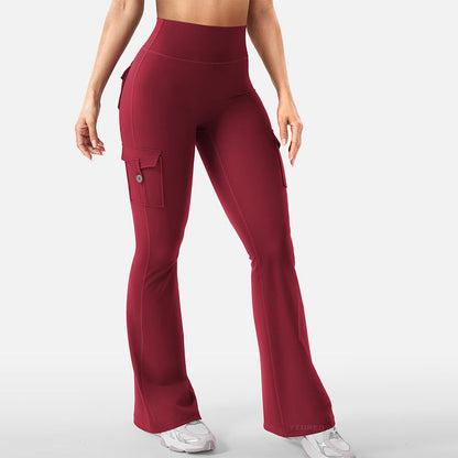 💖Women's High-Waist Flared Yoga Pants with Pockets