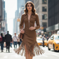 🌸Hot Sale 50% OFF💖Women's Retro Zipper Midi Dress with Tassel