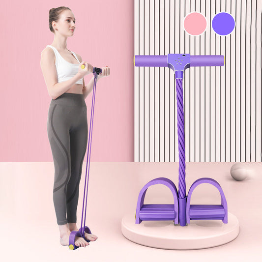 6-Tube Pedal Resistance Band with Voice Counting