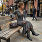 🍁New Fall Collection-Women's Zipper Lapel Flare Sleeve Knit Fishtail Dress