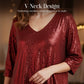 Hot Sale 50% OFF ✨Women's Sparkle Sequin V-Neck Dress