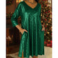 Hot Sale 50% OFF ✨Women's Sparkle Sequin V-Neck Dress