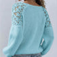 ⏳Time-Limited Special⏰Women's Crochet Lace Lantern Sleeve Sweater👚