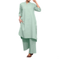 Solid Color Loose Fit Top & Wide Leg Pants Set