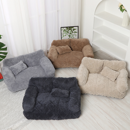 🐶 50% OFF NOW! 🛋️ Plush Calming Pet Sofa Bed with Removable Cover – Anxiety Relief, Machine Washable & Super Soft 🐱