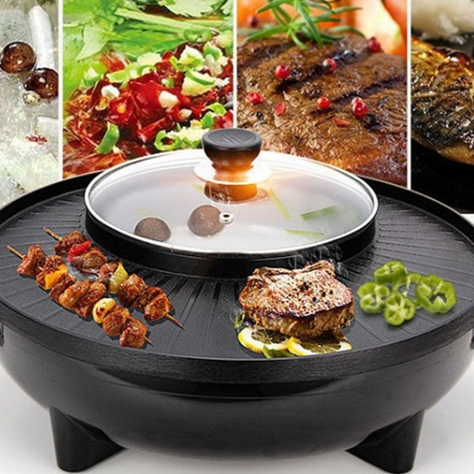2-in-1 Electric BBQ Grill and Hot Pot