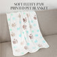Soft Fluffy Paw-Printed Pet Blanket