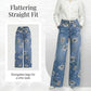 💐49% OFF ! Women‘s Floral Print Straight-Leg Jeans – Mother's Day Pre-sale 📦💖【Limited Offer】