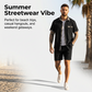 Men's Short Sleeve Top & Drawstring Shorts 2-Piece Set