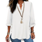 🔥 Hot Sale 50% OFF  🔥Casual Solid Color Button Side Slit Top