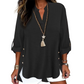 🔥 Hot Sale 50% OFF  🔥Casual Solid Color Button Side Slit Top