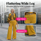 Women's Retro Graphic Print Top & Wide-Leg Pants Set