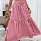 🧕 Women's Modest High-Waist Smocked A-Line Maxi Skirt Flowy Long Skirt for Hijab & Islamic Daily Fashion