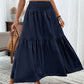 🧕 Women's Modest High-Waist Smocked A-Line Maxi Skirt Flowy Long Skirt for Hijab & Islamic Daily Fashion
