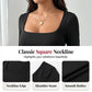 ✨ Flattering Everyday Style | Women's Casual Square Neck Wide-Leg Jumpsuit