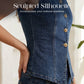 Women's Sleeveless Stretch Denim Vest