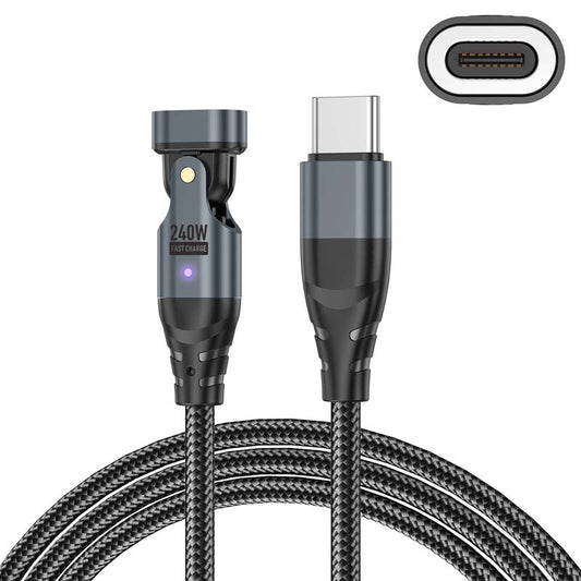 🔥 Hot sale 30% OFF🔥PD 240W 180° Rotation Magnetic Charging Cable