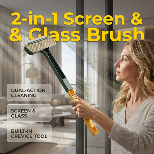2-in-1 Telescopic Window Screen & Glass Cleaning Brush