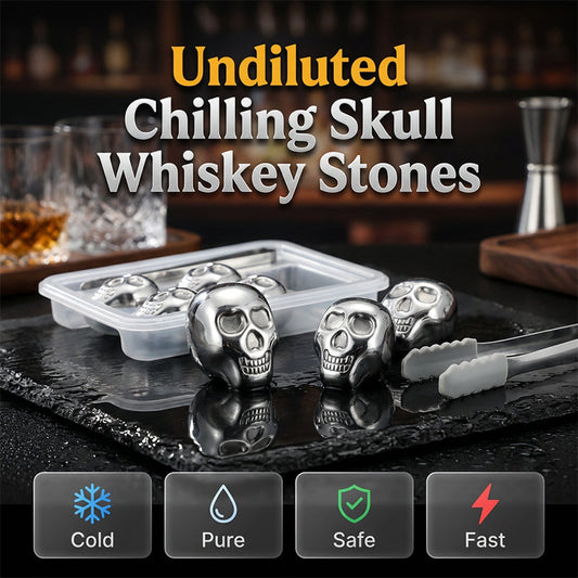 Reusable Skull Ice Cubes for Whiskey & Cocktails