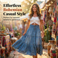 ⏳Time-Limited Special⏰Women's High Waisted Tiered A-Line Denim Maxi Skirt