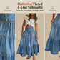 ⏳Time-Limited Special⏰Women's High Waisted Tiered A-Line Denim Maxi Skirt