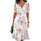 🌸Hot Sale 50% OFF💖Women's Floral Print Lace Sleeve Dress