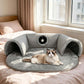 🐱 50% OFF NOW! 🛏️ Plush 2-in-1 Cat Tunnel Bed – Collapsible, scratch-resistant & cozy – combines hideaway tunnel with soft sleeping pad – perfect for play, rest & pouncing 🐾