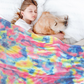 Ultra-Soft Tie-Dye Plush Throw Blanket
