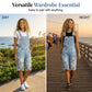 🩳 LIMITED-TIME 50% OFF! 💥 Women's Distressed Denim Overall Shorts – Ripped Design, Multiple Pockets, Casual ✨
